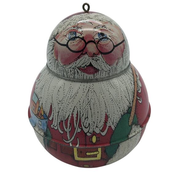 Vtg 1991 Hallmark Keepsake Pressed Tin Ornaments Jolly Wolly Santa Soldier Pair - Picture 5 of 7